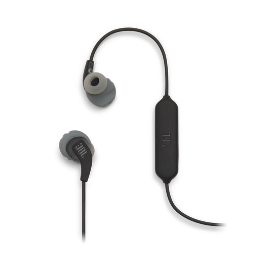JBL Endurance RUNBT - Black - Sweatproof Wireless In-Ear Sport Headphones - Detailshot 1 image number null