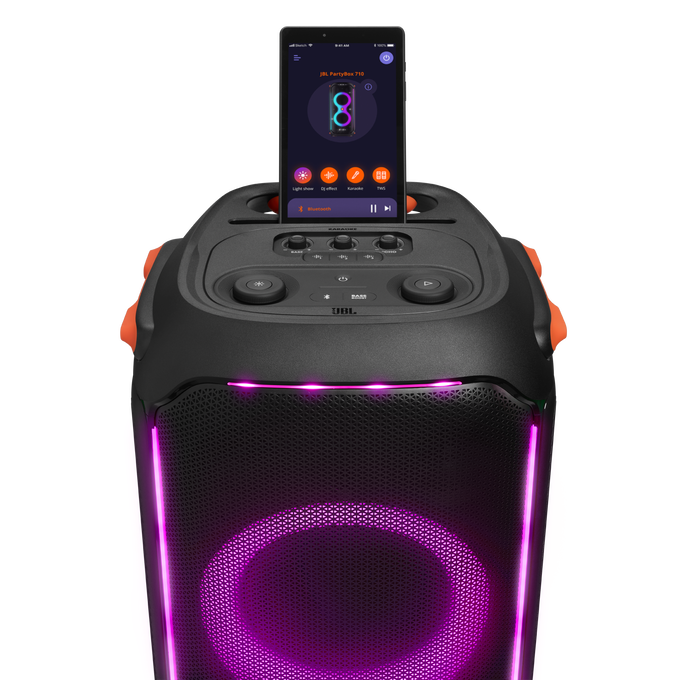 JBL Partybox 710 - Black - Party speaker with 800W RMS powerful sound, built-in lights and splashproof design. - Detailshot 2 image number null