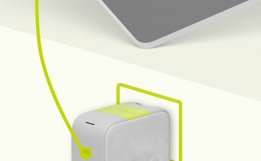 InstantCharger 100W 4 USB Schnelles Laden von Laptops mit USB-C-Anschluss - Image