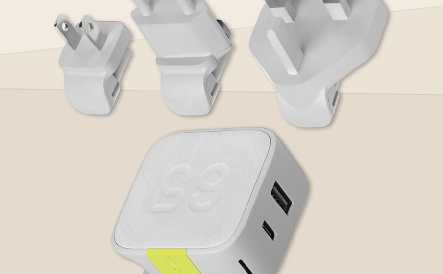 InstantCharger 65W 2 USB Austauschbare Reisestecker - Image
