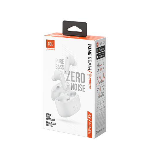 JBL Tune Beam - White - True wireless Noise Cancelling earbuds - Detailshot 10 image number null