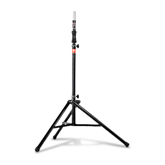 JBL Tripod Stand (Gas Assist) - Black - Lift-assist Aluminum Tripod Speaker Stand with Integrated Speaker Adapter - Hero image number null