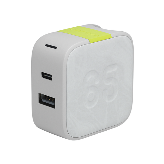 InstantCharger 65W 2 USB - White - Powerful USB-C and USB-A GaN PD charger - Detailshot 3 image number null