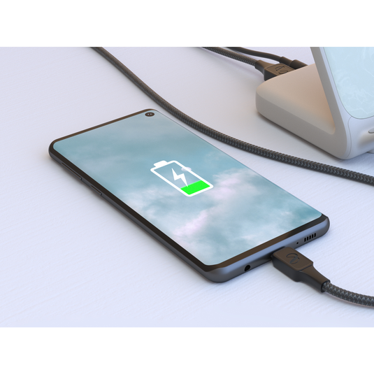 InstantStation Wireless Stand - Black - Wireless charging stand with 33W PD USB-C and USB-A fast charging - Back image number null