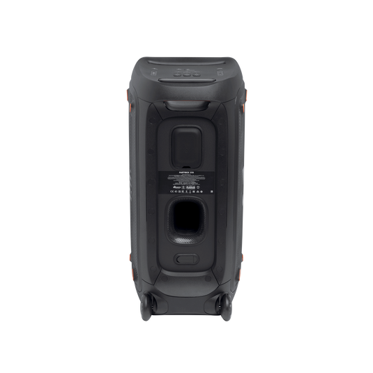 JBL Partybox 310 + Mic - Black - Portable party speaker with 240W powerful sound, built-in lightshow and wired mic - Back image number null
