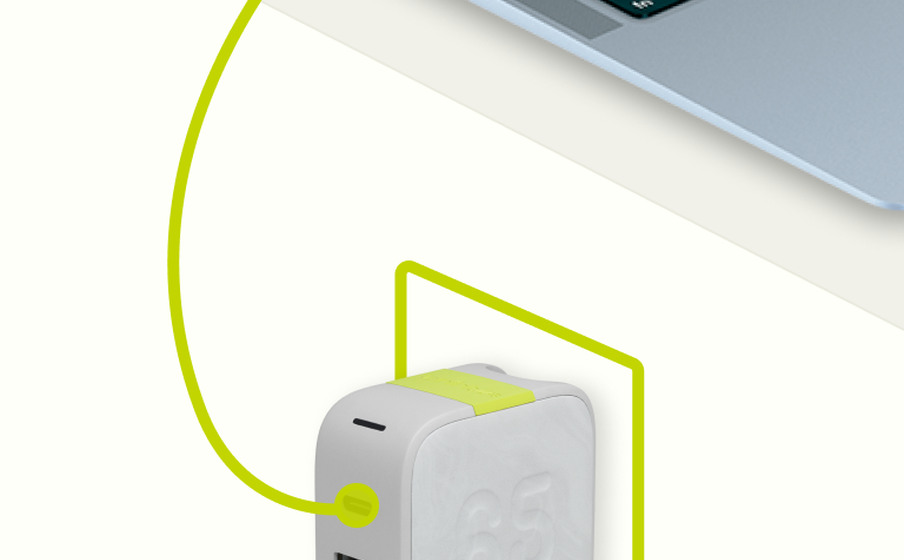 InstantCharger 65W 2 USB Schnelles Laden von Laptops mit USB-C-Anschluss - Image