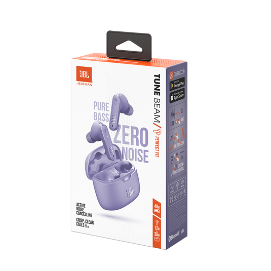 JBL Tune Beam - Purple - True wireless Noise Cancelling earbuds - Detailshot 10 image number null