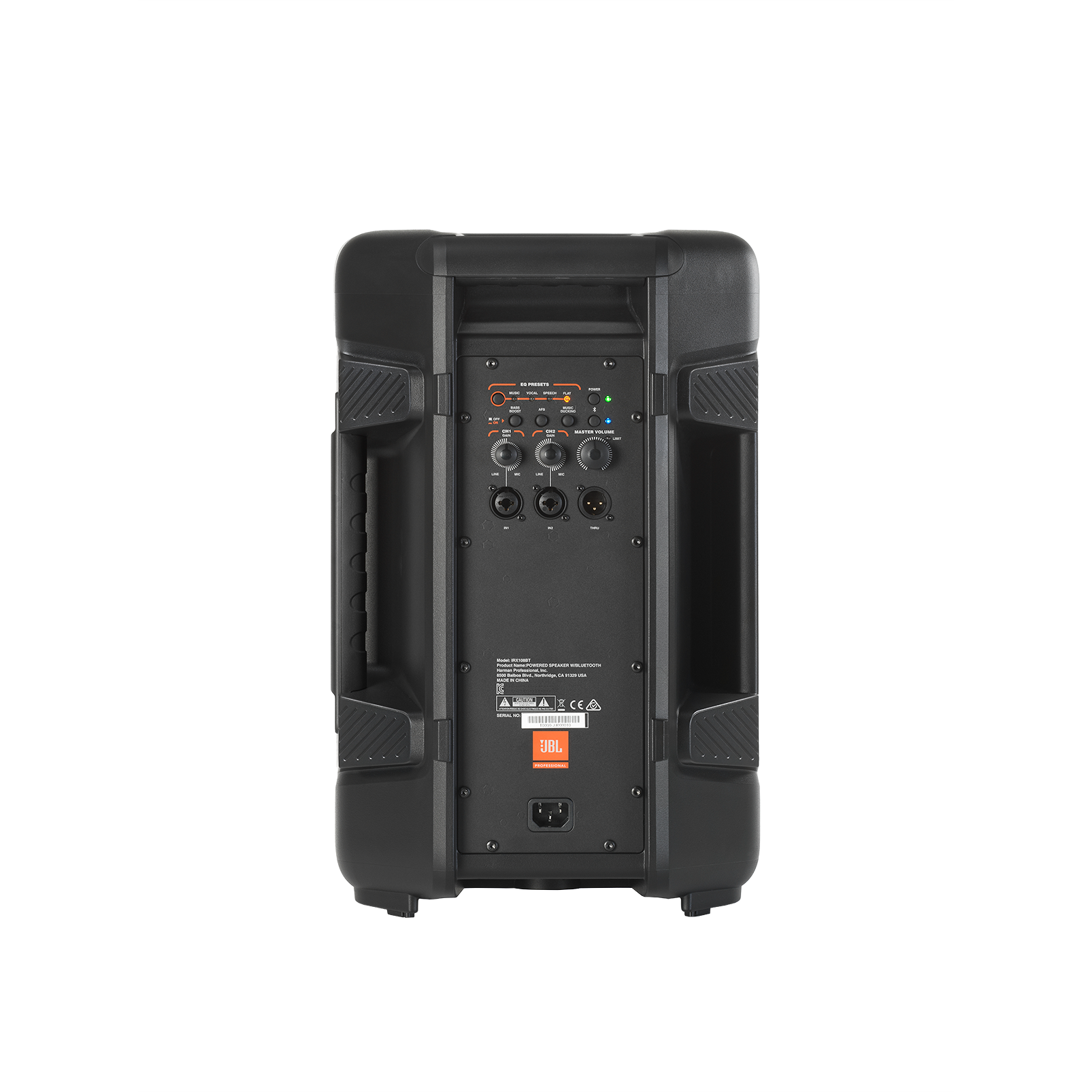 JBL IRX108BT - Black - Powered 8” Portable Speaker with Bluetooth® - Back