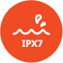 Wasserdicht gemäß Schutzklasse IPX7