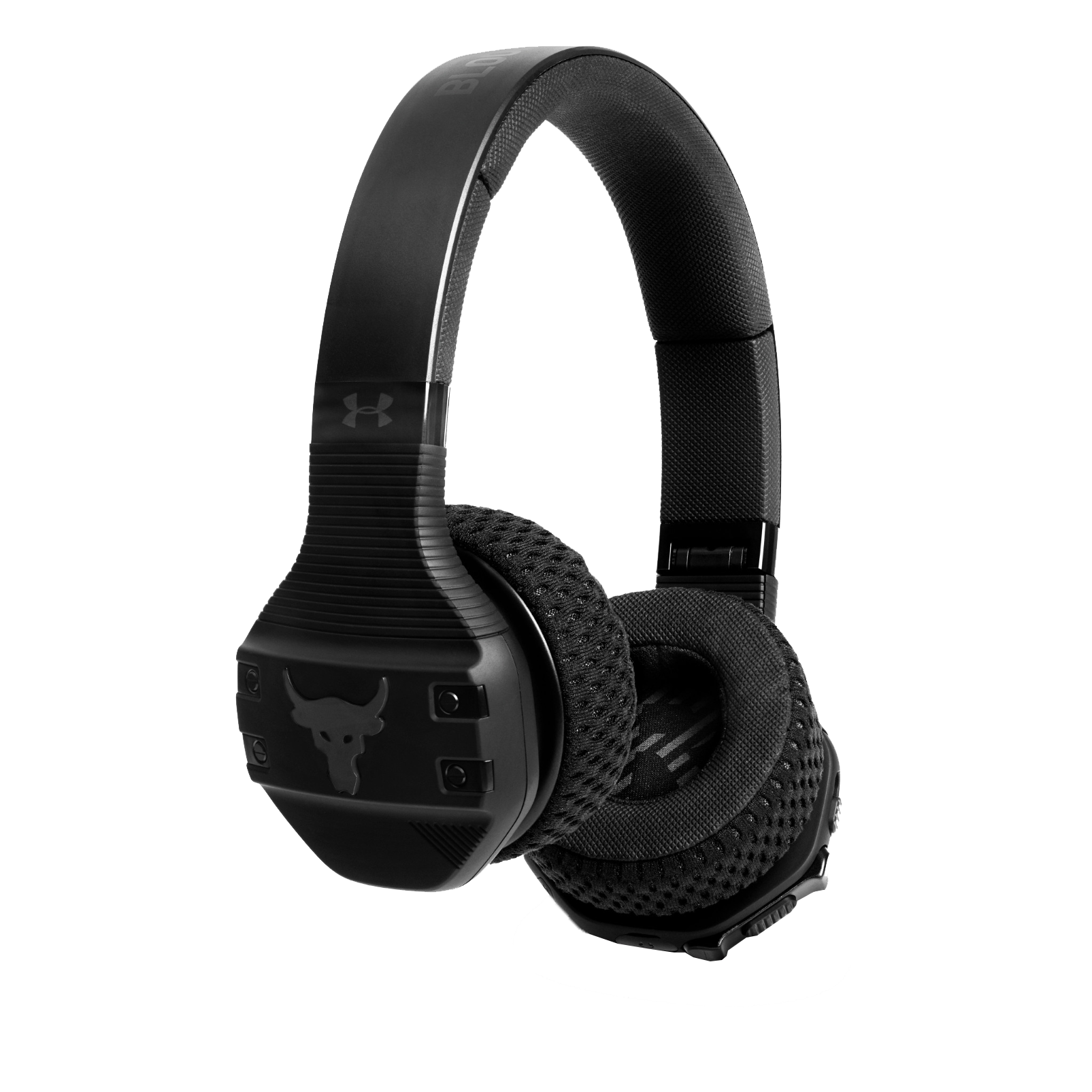 UA Sport Wireless Train Project Rock – Engineered by JBL - Black - On-ear sport Headphones - Hero