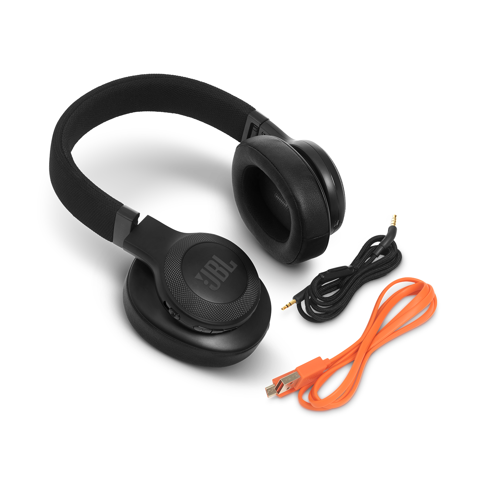JBL E55BT - Black - Wireless over-ear headphones - Detailshot 5
